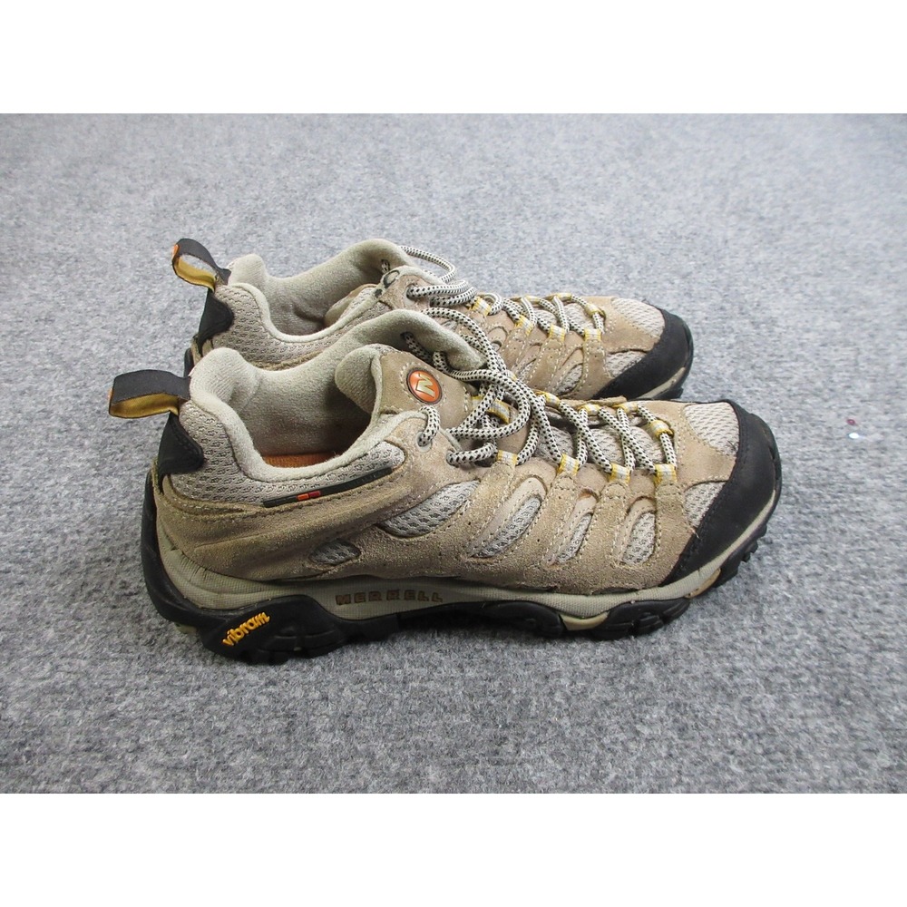 Merrell Moab Ventilator Shoes Womens Size‎ 9.5 Tan Suede Hiking Vibram Outdoor